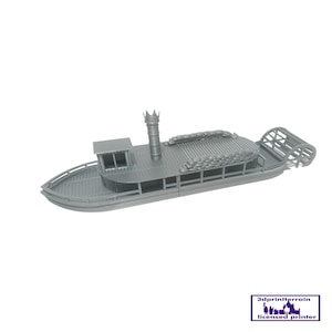 Liten hjulångare och amerikanska inbördeskriget - Dioramamodell Gettysburg, bordsterräng, 15 mm, H0, 20 mm, 28 mm