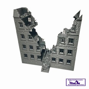 DESTROYED TRAMWAY - 51-WWIIED01 Wargame Wargaming Bolt Action Chain of Command Terrain 3d Print 28mm HO 1/87 15mm Flames of War Fow - Canada