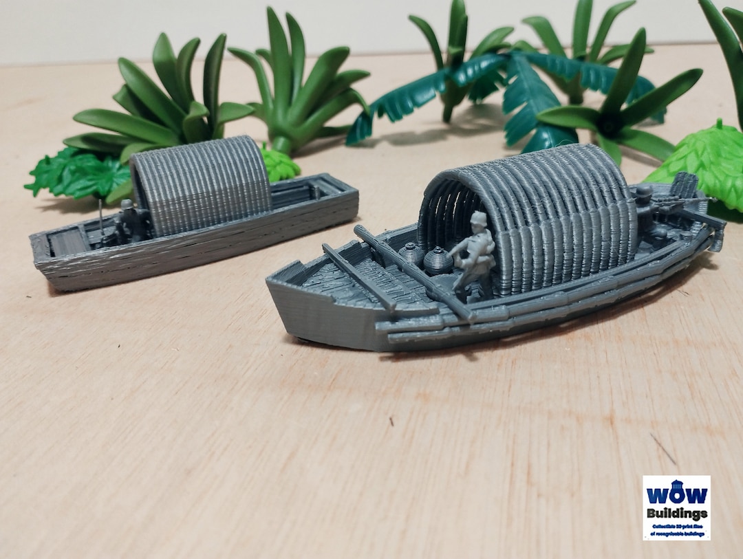 Sampan - Vietnam War, Available in 15mm/h0/20mm/28mm/35mm, 3D Printed ...
