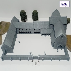 Monastery - Religious Buildings - Medieval Age - Diorama Pieces & Board Games - Available in 15mm/H0/20mm/28mm/35mm/40mm