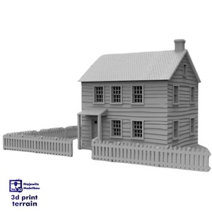 Kingle House Gettysburg - American Civil War Diorama Model Gettysburg, Tabletop Terrain, 15mm, H0, 20mm, 28mm