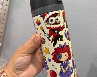 Inspired Digital Circus TADC/Kpop Demon Hunters Water Bottle