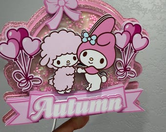 My Melody inspired 3D Cake Topper Shaker