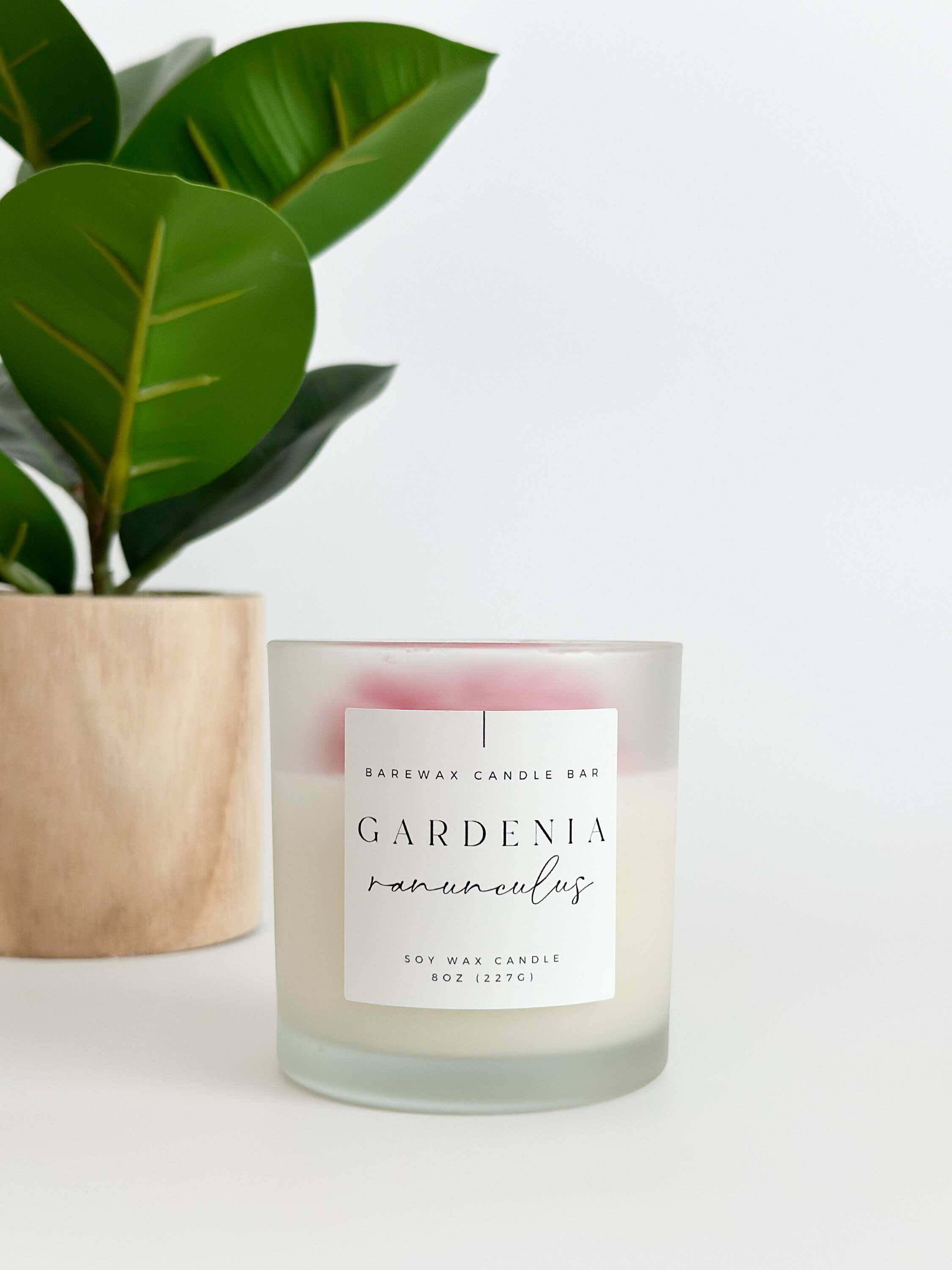 Ranunculus Flower Candle Gardenia Scented Soy Candles Etsy