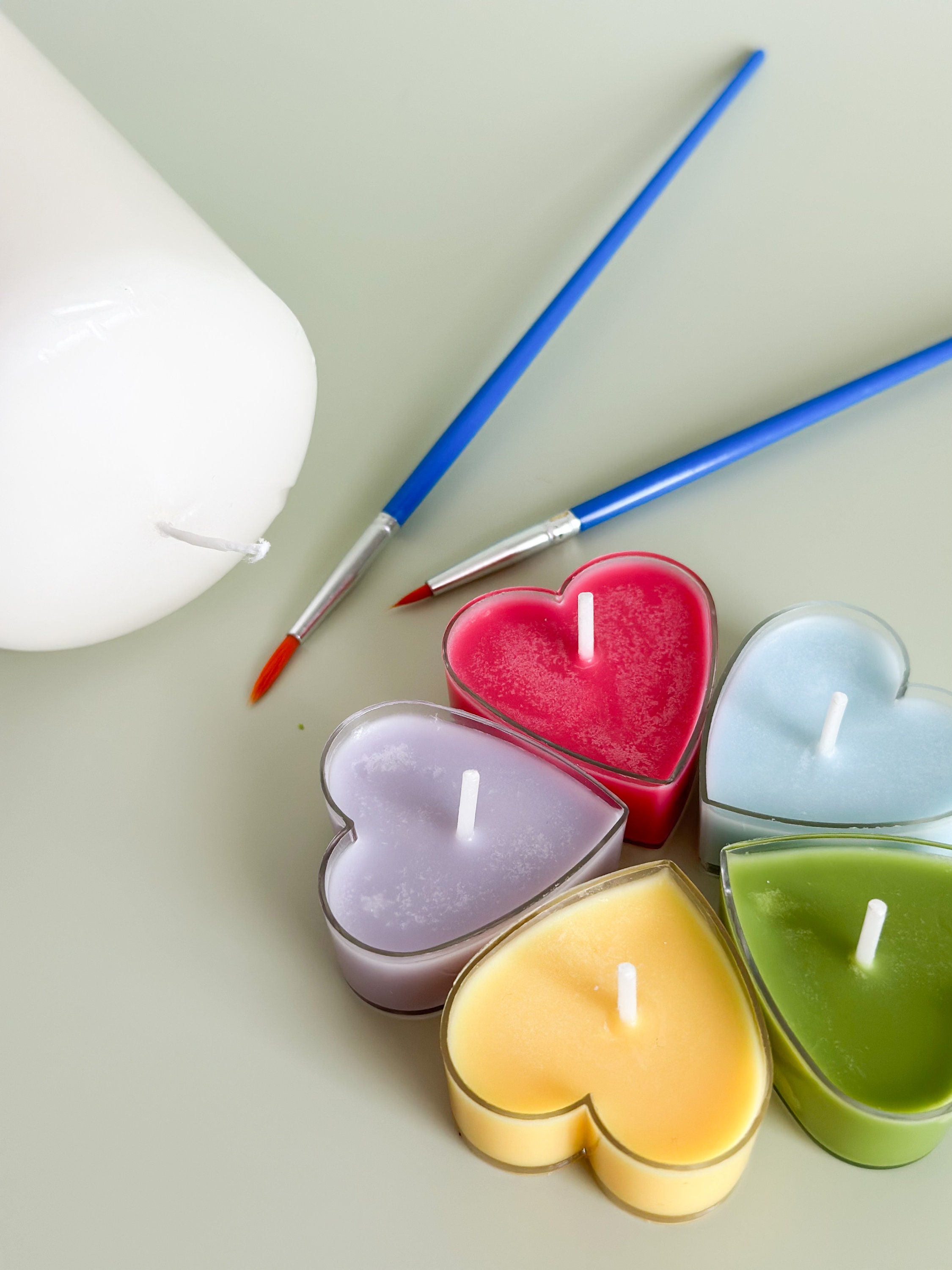 Candle Painting Kit Tealight Candles Soy Candles Colored Candles Candle