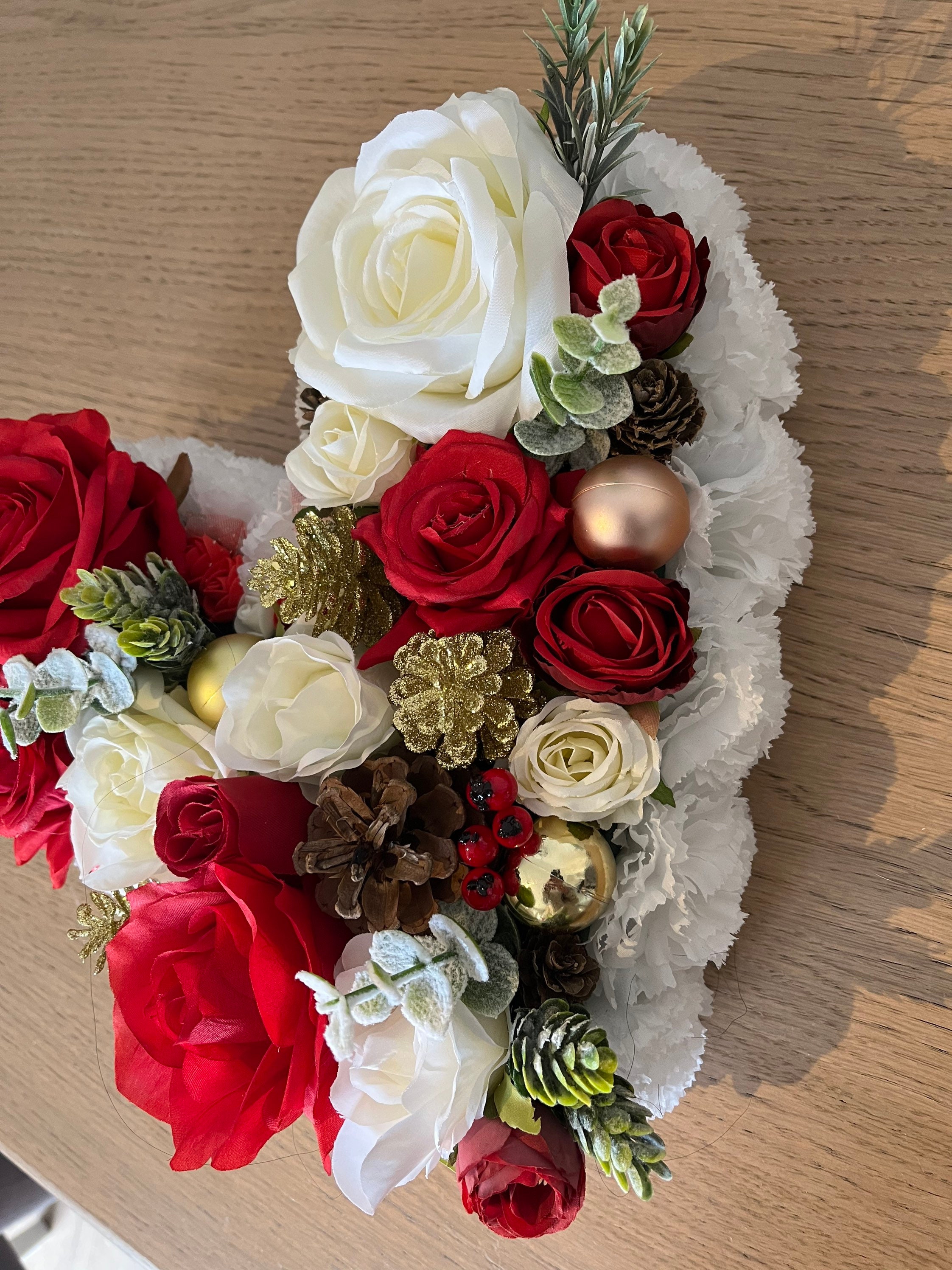 Christmas Wreath Grave Memorial Funeral Flowers Etsy UK