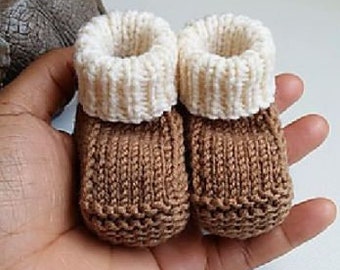 Handmade Knit Newborn Booties | Soft & Comfy | Perfect Gift for Special Little One | Available in Multiple Colours