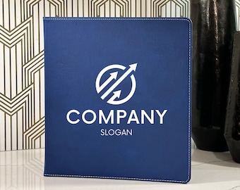 Carpeta de tres anillas de polipiel personalizada: regalo corporativo grabado