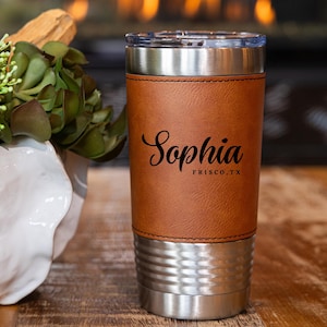 Personalized 20 oz Stainless Steel Tumbler | Custom Name Laser Engraved Travel Mug | Insulated Bridesmaid Gift | Custom Water Cup