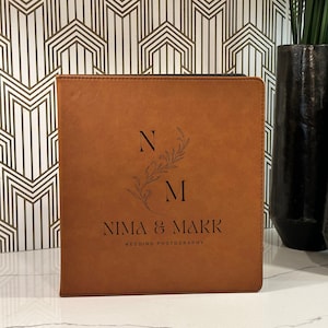 Pasta de couro, diário, pasta, pasta personalizada, couro, pasta de 3 argolas, planejador de casamento, pasta de couro, presentes de escritório, presente corporativo