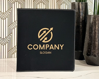 Personalized Leatherette 3-Ring Binder: Engraved Corporate Gift