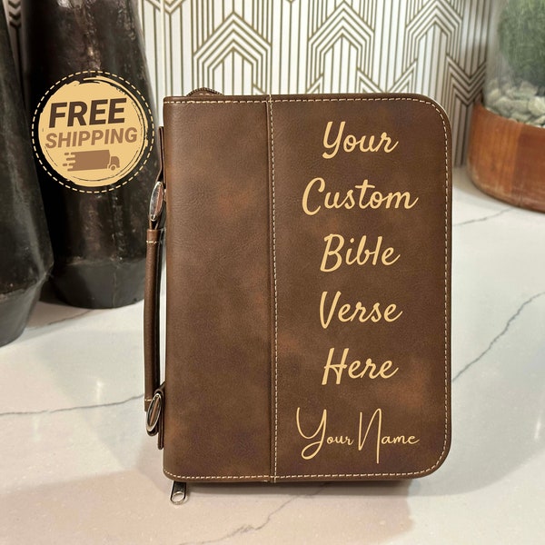 Leather Bible Cover, Engraved Bible Cover, Customized Book Cover, Monogrammed Bible Cover, Bible Case, Personalized Bible Case, Custom Cover