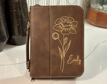 Leather Bible Cover, Engraved Bible Cover, Customized Book Cover, Monogrammed Bible Cover, Bible Case, Personalized Bible Case, Custom Cover