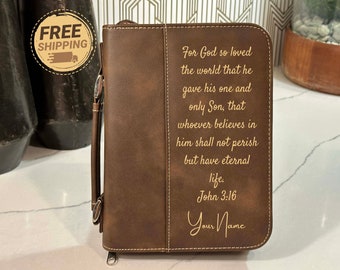 Leather Bible Cover, Engraved Bible Cover, Customized Book Cover, Monogrammed Bible Cover, Bible Case, Personalized Bible Case, Custom Cover