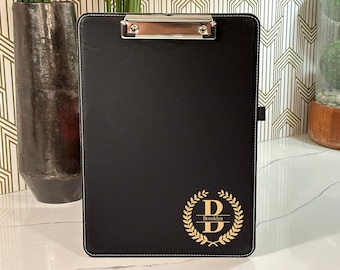 Personalisiertes Faux Leather Clipboard: Individuelles Coach Geschenk