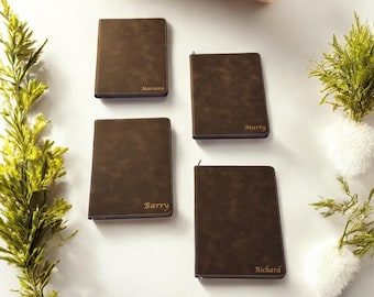 Personalized Vegan Leather Zipper Portfolio: Custom Notepad, Company Gifts