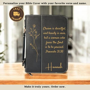Custom Leather Bible Cover Engraved Bible Cover Custom Book Cover Religious Gift Custom Gift Leather Book Cover Gift For Her Christmas Gifts