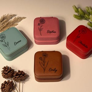Personalized Jewelry Box Leather | Bride Gift | Bridal Party Gifts | Christmas Gifts for Her Personalized Gift for Her Best Gifts For Her