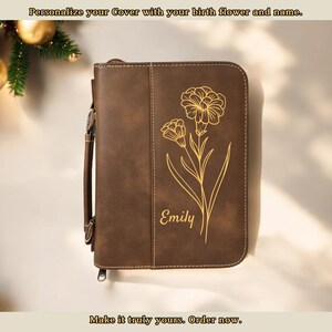 Copertina in pelle per Bibbia, copertina incisa per Bibbia, copertina personalizzata per libro, copertina monogrammata per Bibbia, custodia per Bibbia, custodia personalizzata per Bibbia, copertina personalizzata