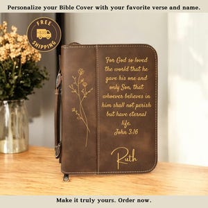 Custom Leather Bible Cover Engraved Bible Cover Custom Book Cover Religious Gift Custom Gift Leather Book Cover Gift For Her Christmas Gifts