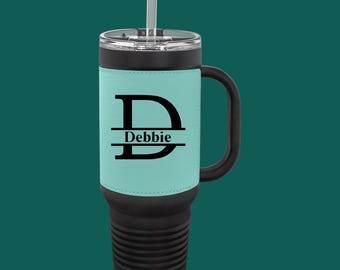 Vaso personalizado de 40 oz: taza de viaje de acero inoxidable grabada con láser