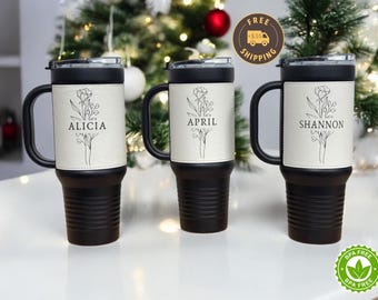 Personalisierter 40oz Becher: Lasergravierter Kunstlederbecher, Firmengeschenk