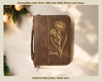 Leather Bible Cover, Engraved Bible Cover, Customized Book Cover, Monogrammed Bible Cover, Bible Case, Personalized Bible Case, Custom Cover