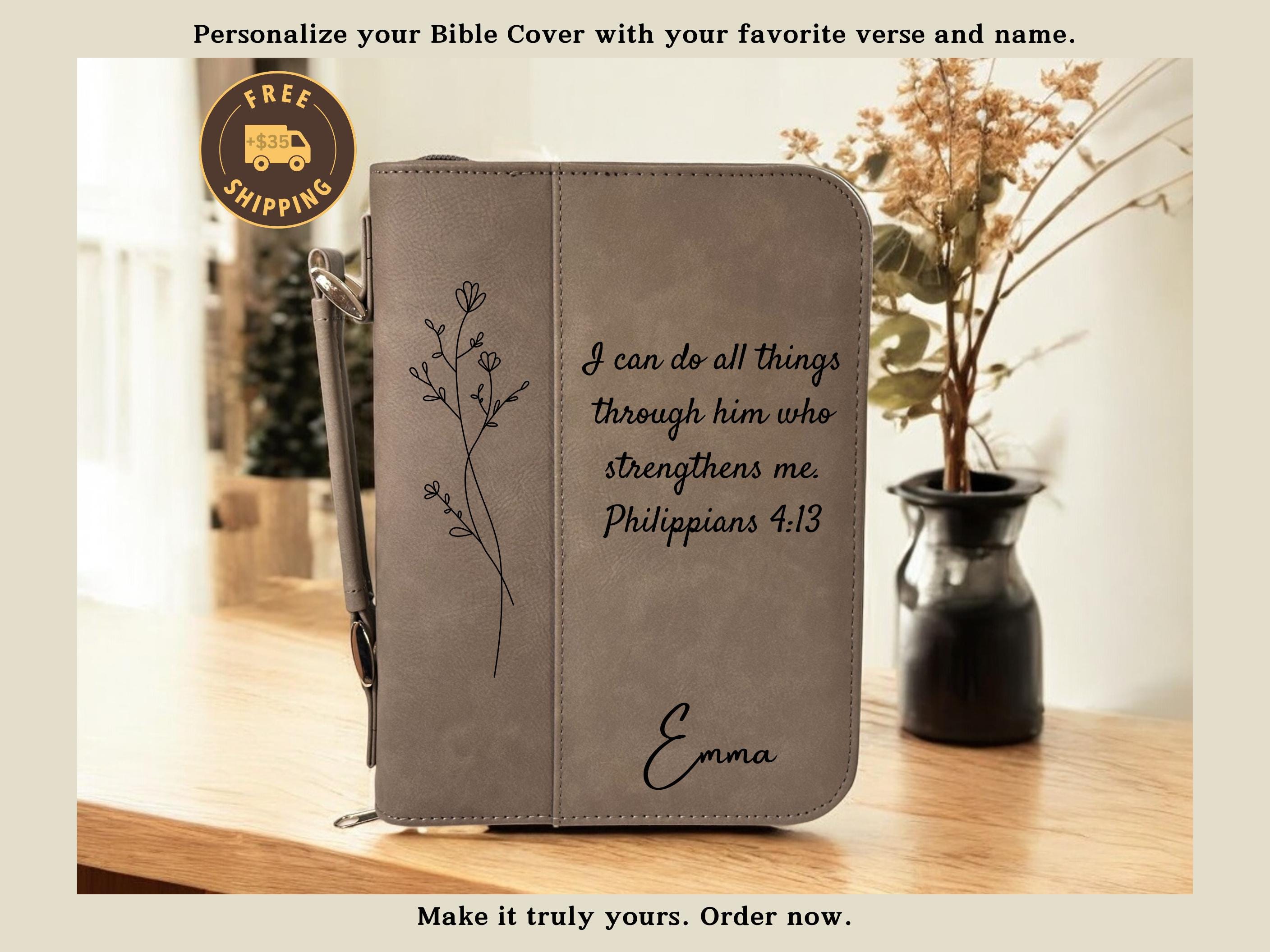 Bible cover おしゃれ 聖書 カバー 手作り ゴールド 花付き聖書カバー