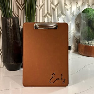 Custom Name Clipboard Gift for Coach Gift for Father Leather Clipboard Personalized Leather Clipboard Sports Clipboard Christmas Gift