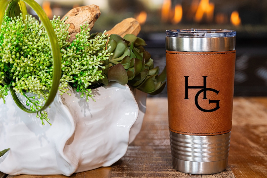 Personalized Tumbler, Engraved Tumbler, Custom Tumbler, Leatherette ...