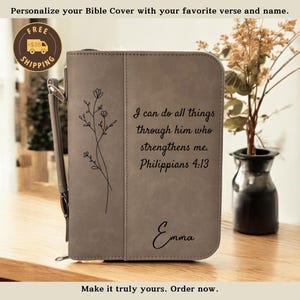 Custom Leather Bible Cover Engraved Bible Cover Custom Book Cover Religious Gift Custom Gift Leather Book Cover Gift For Her Christmas Gifts