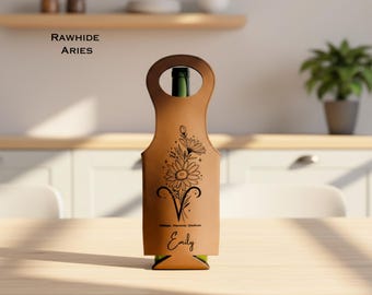 Bolsa de vino de cuero vegano personalizada: regalo grabado