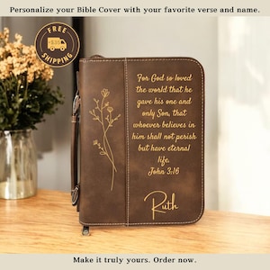 Custom Leather Bible Cover Engraved Bible Cover Custom Book Cover Religious Gift Custom Gift Leather Book Cover Gift For Her Christmas Gifts