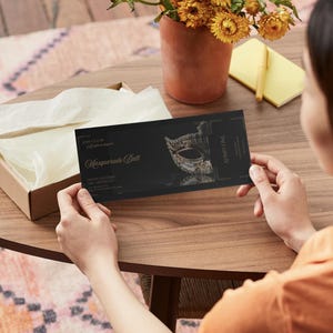 Masquerade Ball Ticket: Elegant Gala Invitation (Editable Canva Template)