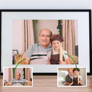 Add Person to Photo - Add Deceased Loved One - Custom Oil Paint Family Portrait - Combine Different Photos, Gift for Family - Add Someone