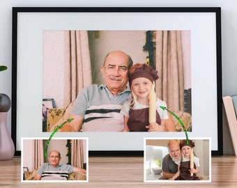 Add Person to Photo - Add Deceased Loved One - Custom Oil Paint Family Portrait - Combine Different Photos, Gift for Family - Add Someone