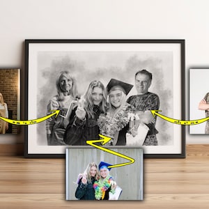 Fügen Sie einen geliebten Menschen zum Foto hinzu, Familienporträt aus verschiedenen Fotos, kombinieren Sie Fotos, Weihnachtsgeschenk, Erinnerungsgeschenk für Papa, Mutter, fügen Sie Verstorbene hinzu Bild 2