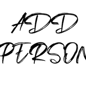 Add Person - Please Dont Buy Alone
