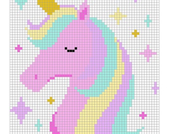 Unicorn C2C Crochet Blanket Pattern