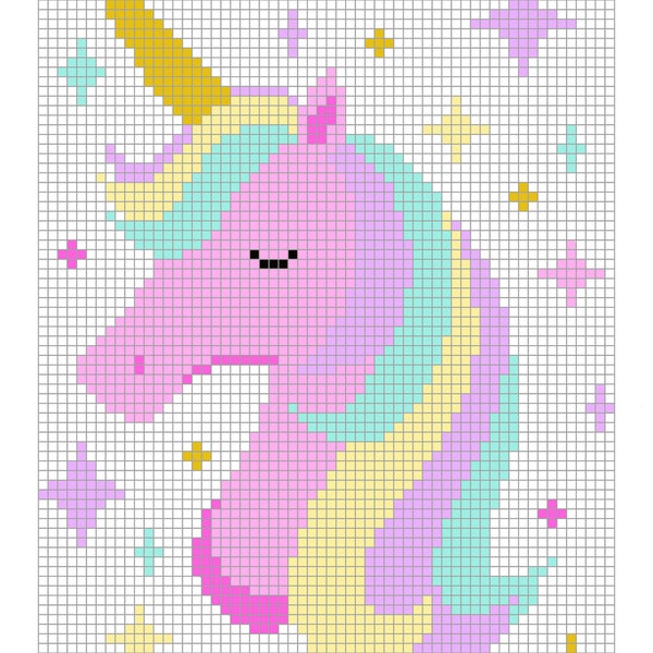 Unicorn C2C Crochet Blanket Pattern