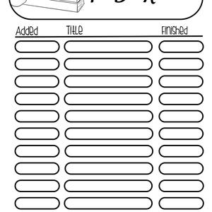 Digital To-Be-Read Planner Template