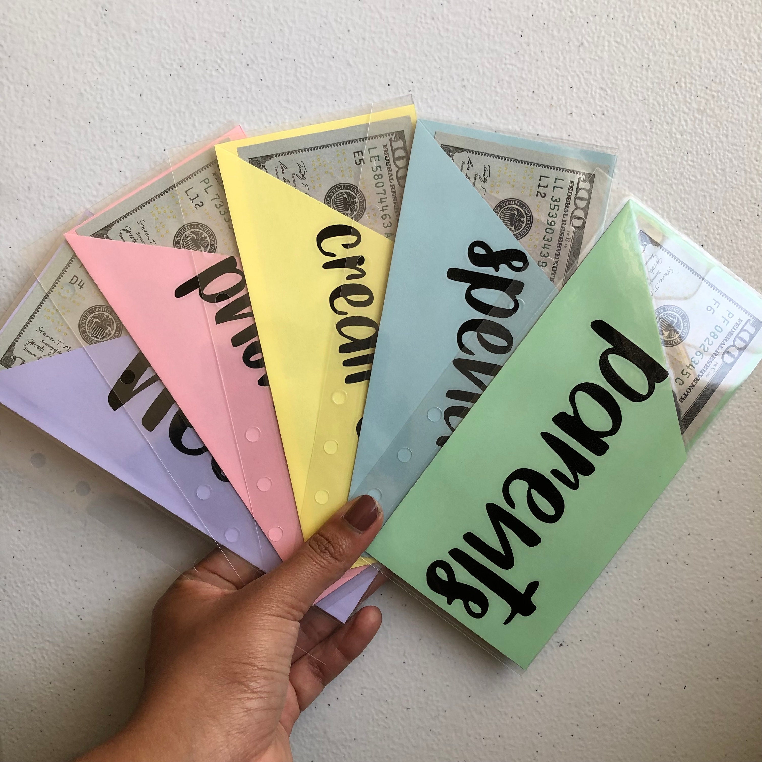Laminated cash envelopes A6 envelopes Vinyl envelopes Etsy