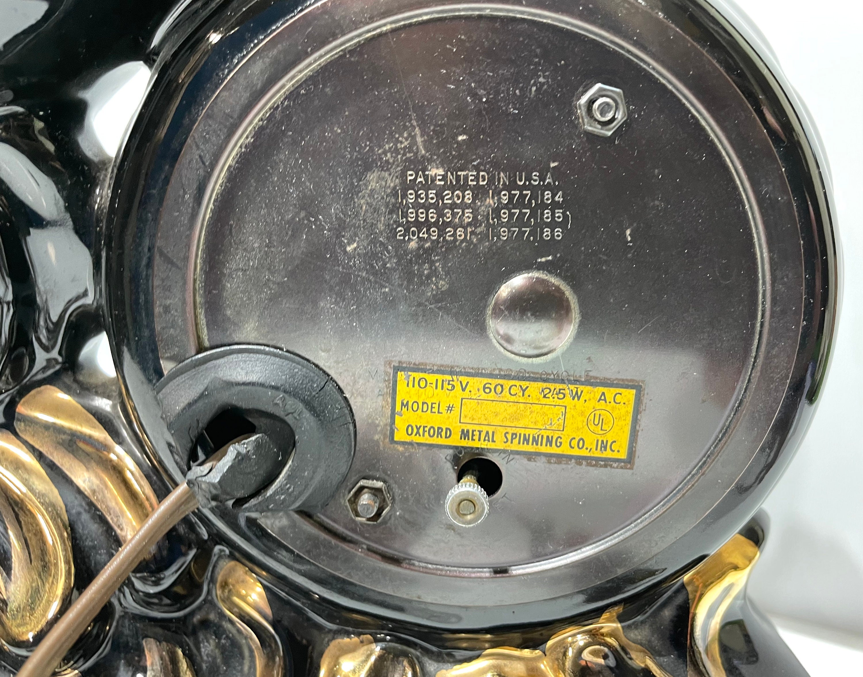 Vintage Black Panther Clock With Gold Accents by Oxford Etsy