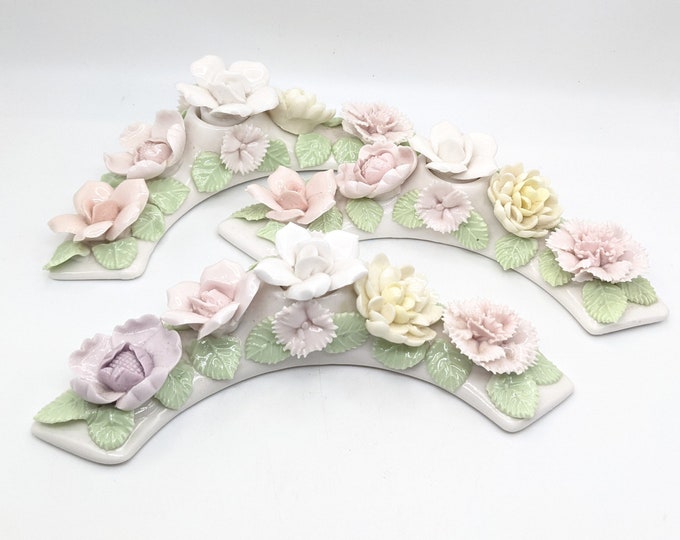 Vintage Ardalt Japan Porcelain Candle Holders Complete Set Etsy