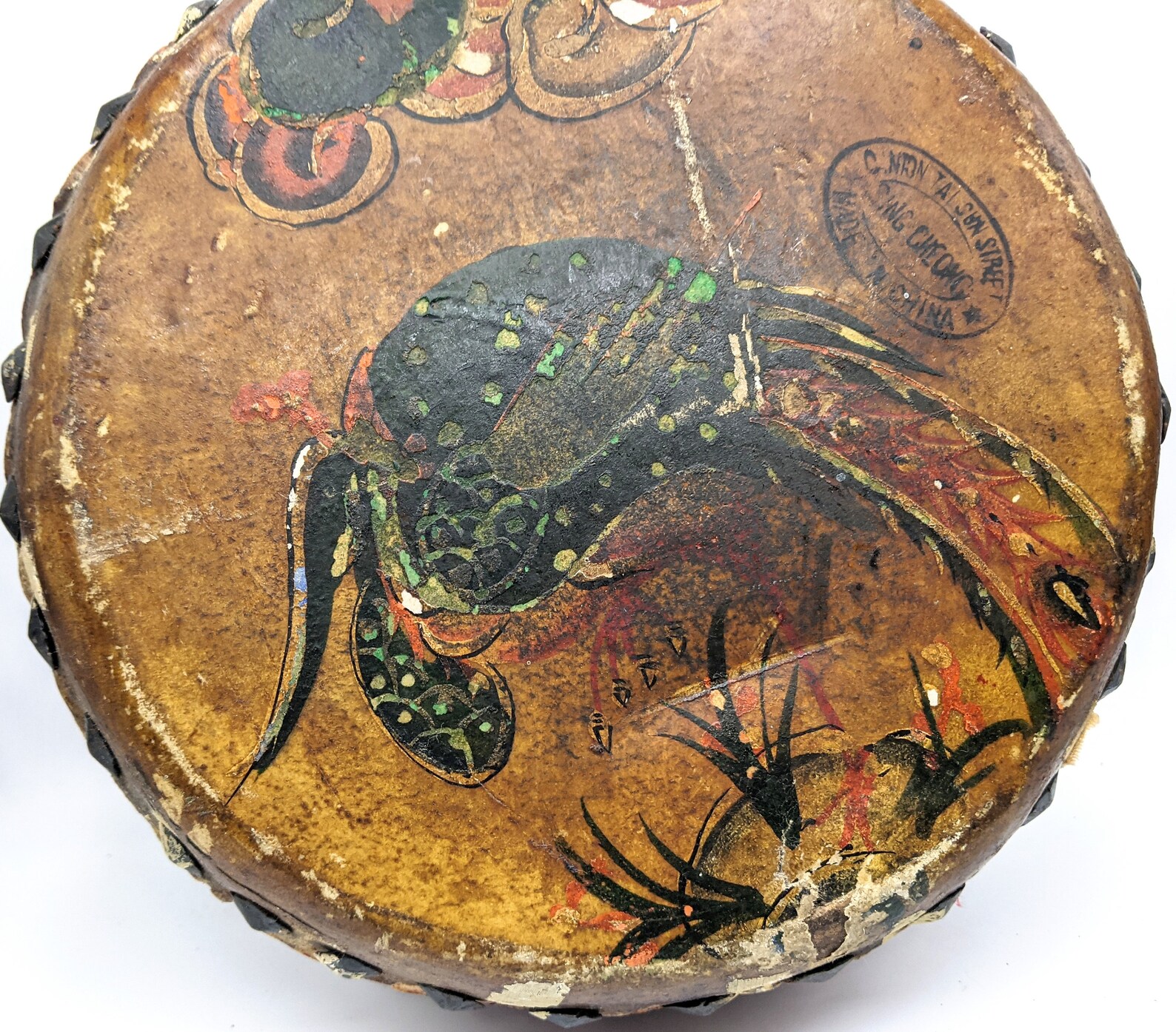 Chinese Tackhead 9 Tomtom Drum From Canton Circa 1920 Etsy