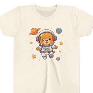 Kids Astronaut Puppy T-Shirt or Baby Onesie – Cute Space Dog Graphic Tee, Outer Space Toddler Shirt, Galaxy Baby Gift