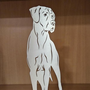 Stand Great Dane made of stainless steel 30 cm high dog figure