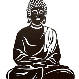 Figur Buddha Gartenstecker Höhe ca. 50 cm Rost-Deko Buddhismus