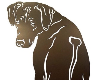Figur Ridgeback Höhe ca. 80 cm Gartenstecker Rostdeko Hundefigur Hund Rhodesian Ridgeback