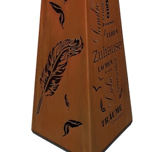 Decorative column spring 80 values rust garden column including plant bowl rust column rust decoration